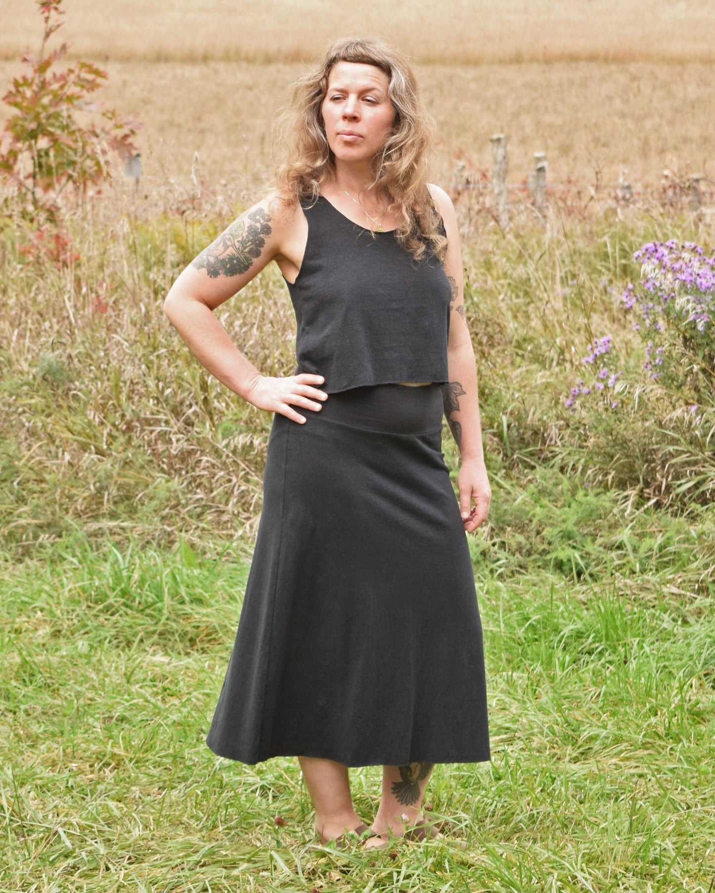 Hemp Essential Midi Skirt