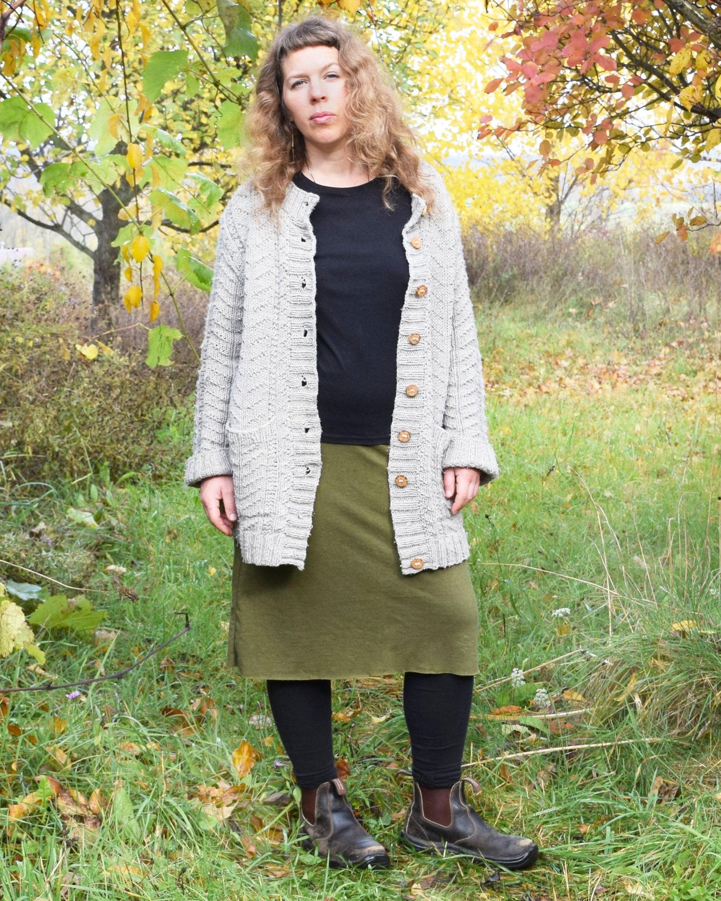 Hemp Essential Knee Length Skirt