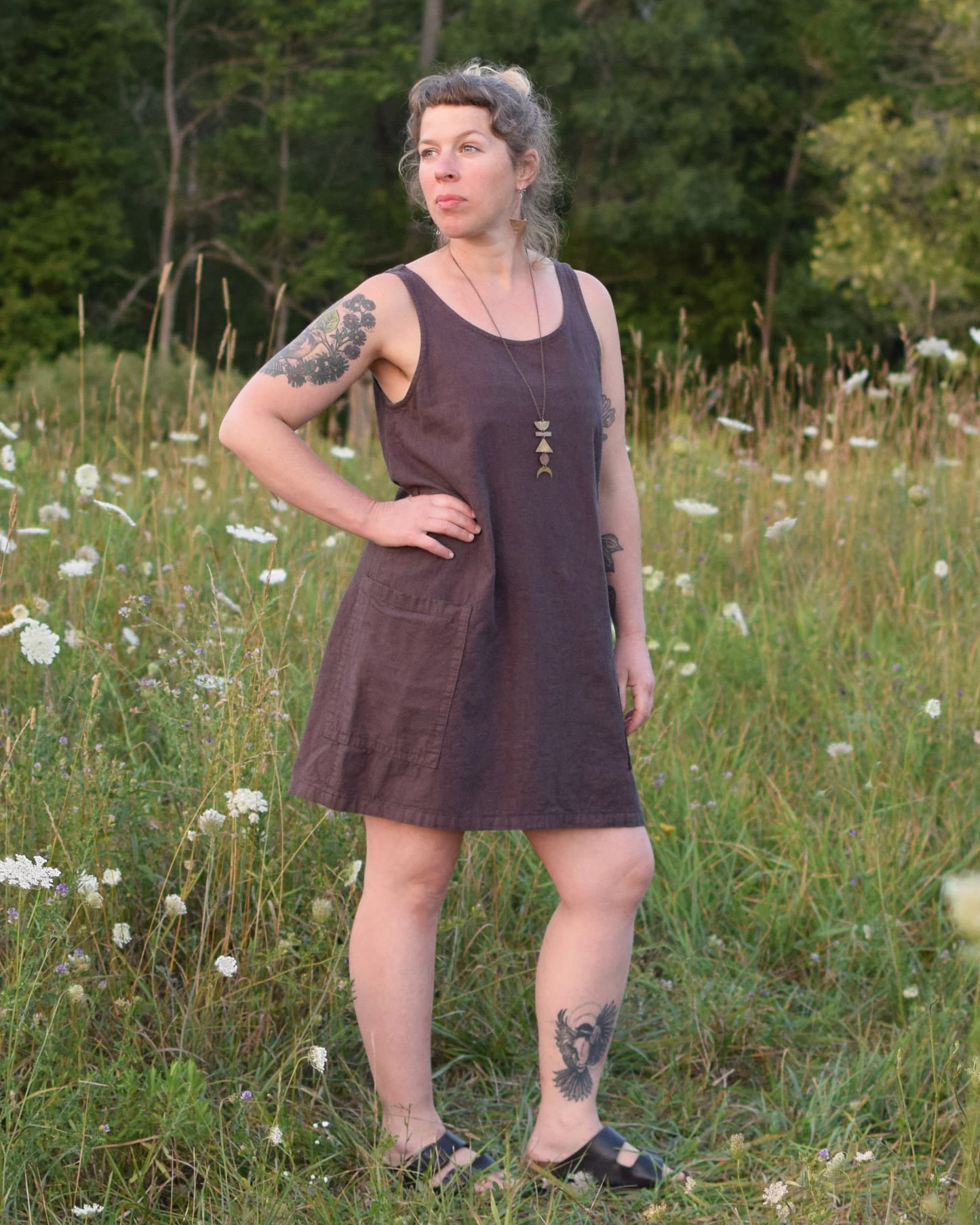 Athena Shift Dress: Linen
