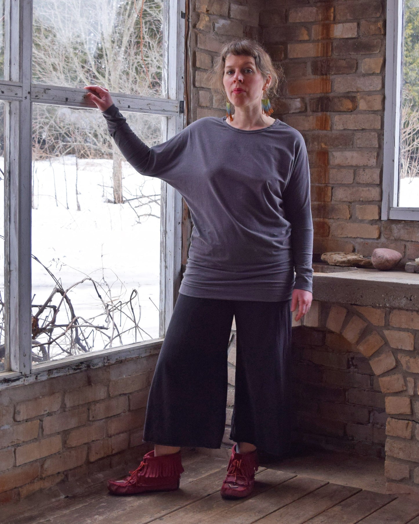 Hemp Batwing Tunic: Long Sleeve