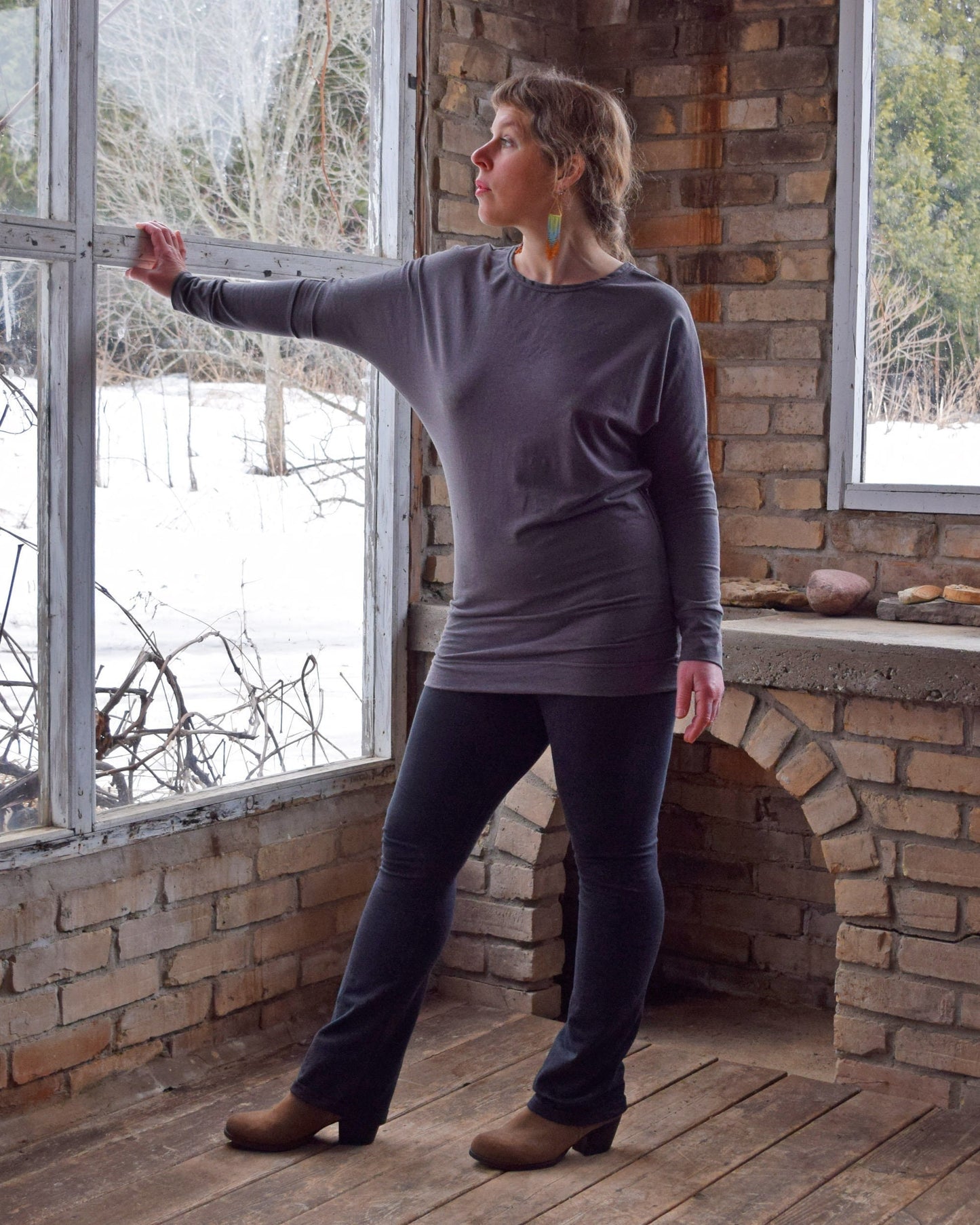 Hemp Batwing Tunic: Long Sleeve