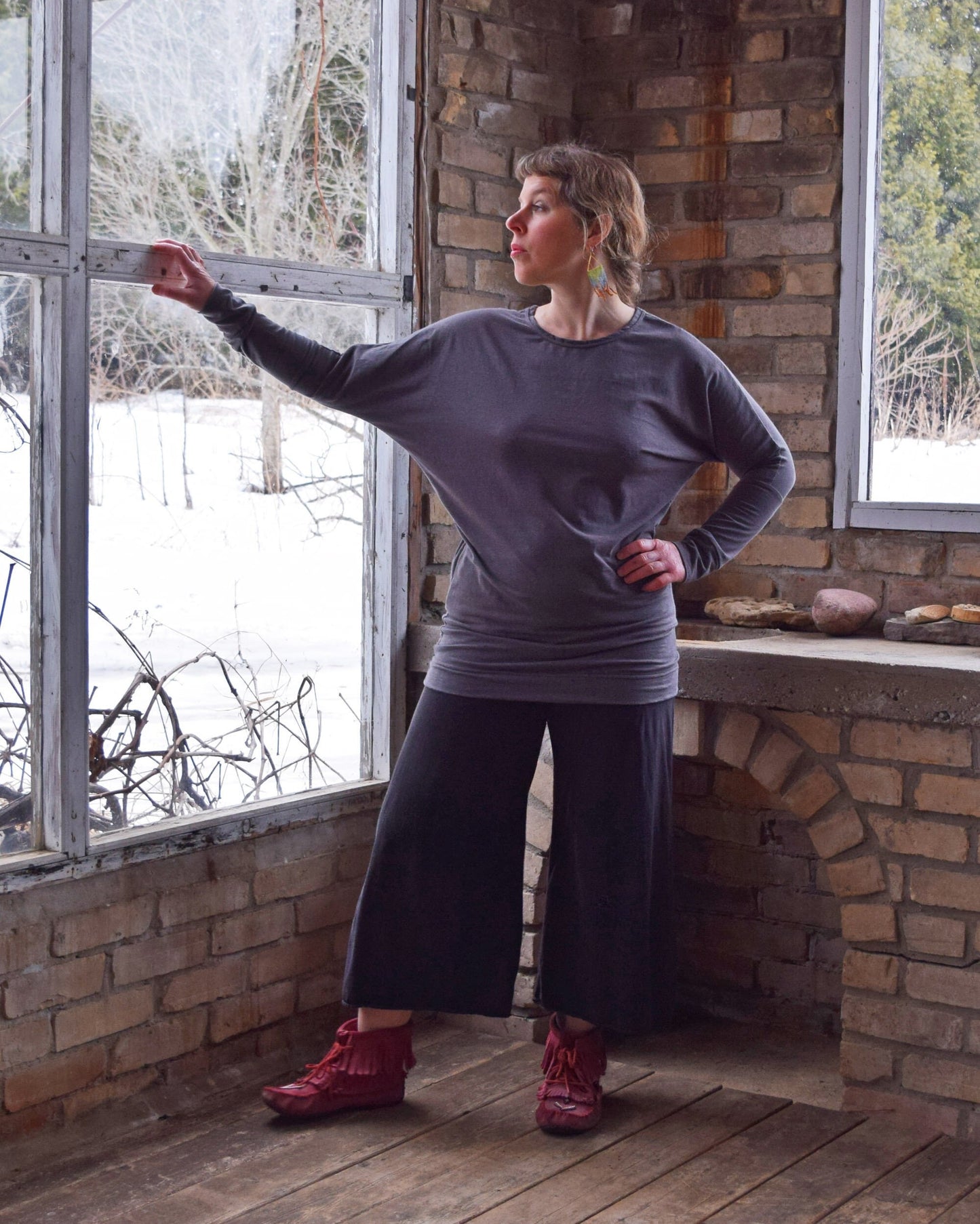 Hemp Batwing Tunic: Long Sleeve