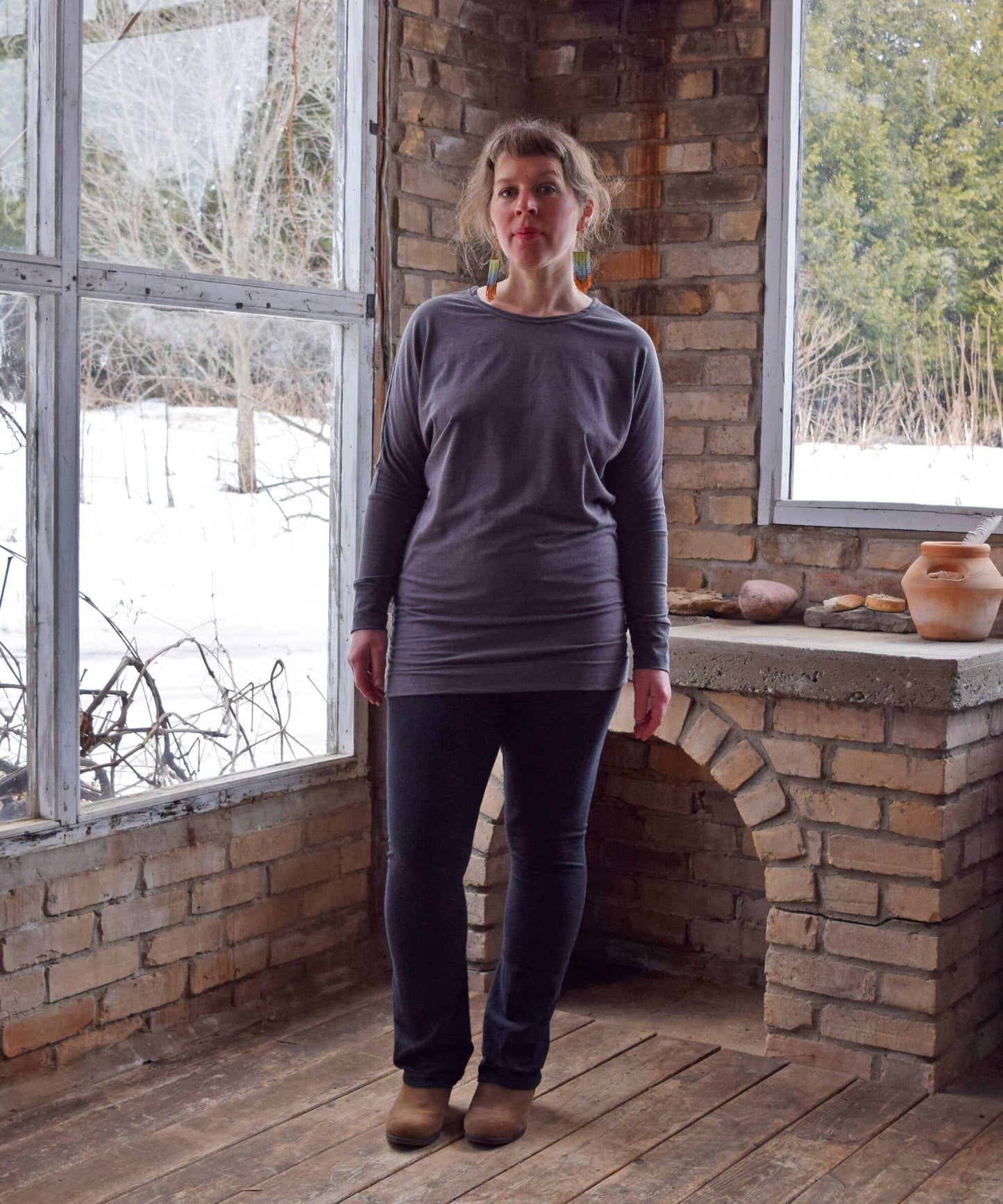Hemp Batwing Tunic: Long Sleeve