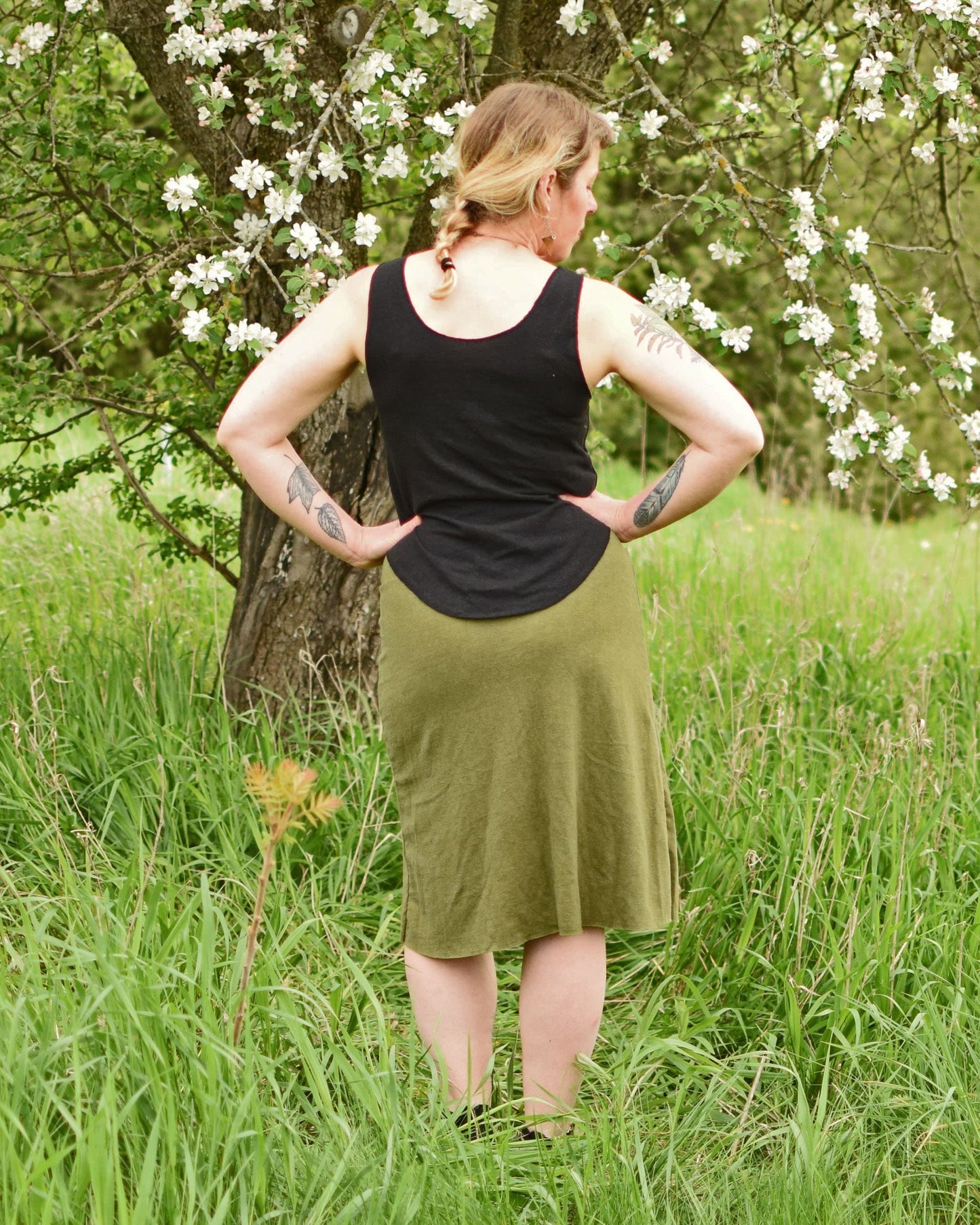 Hemp Essential Knee Length Skirt