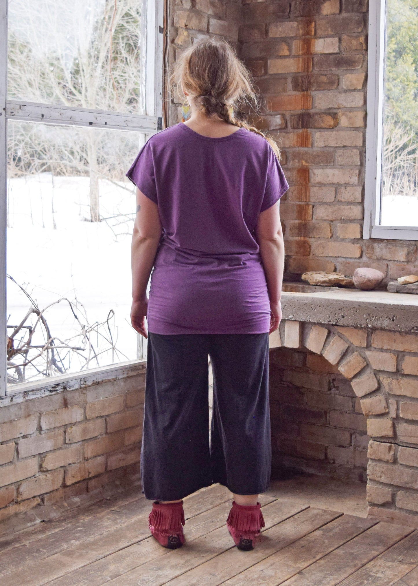 Hemp Batwing Tunic: Short Sleeve
