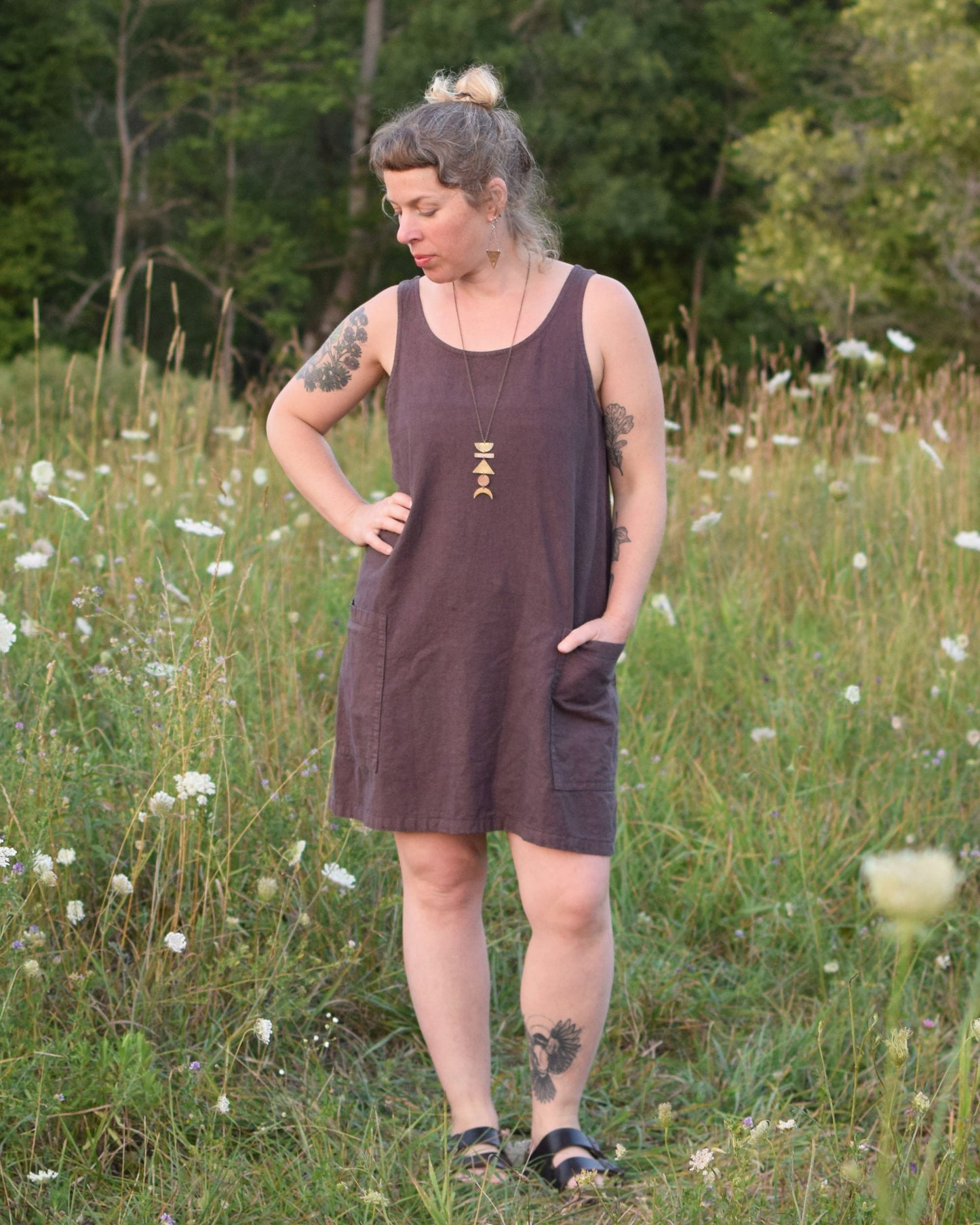 Athena Shift Dress: Linen