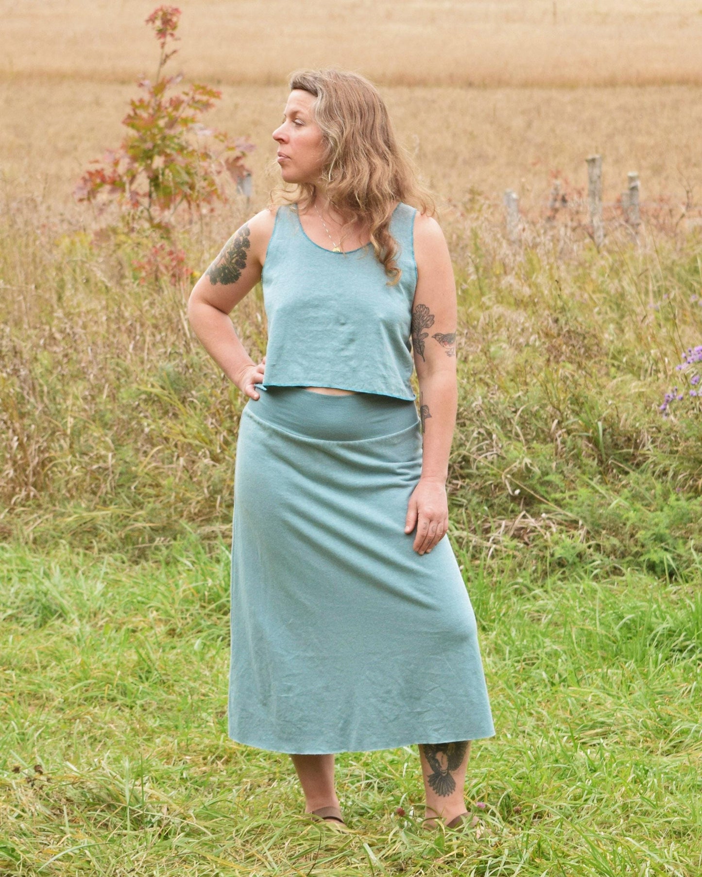 Hemp Essential Midi Skirt