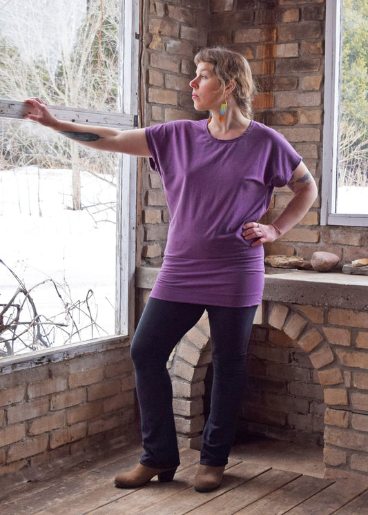Hemp Batwing Tunic: Short Sleeve
