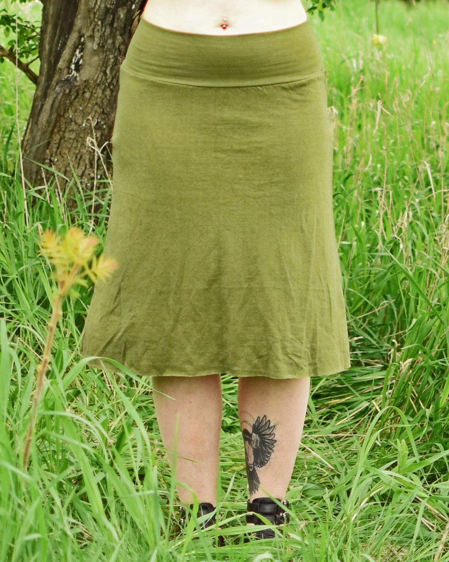 Hemp Essential Knee Length Skirt