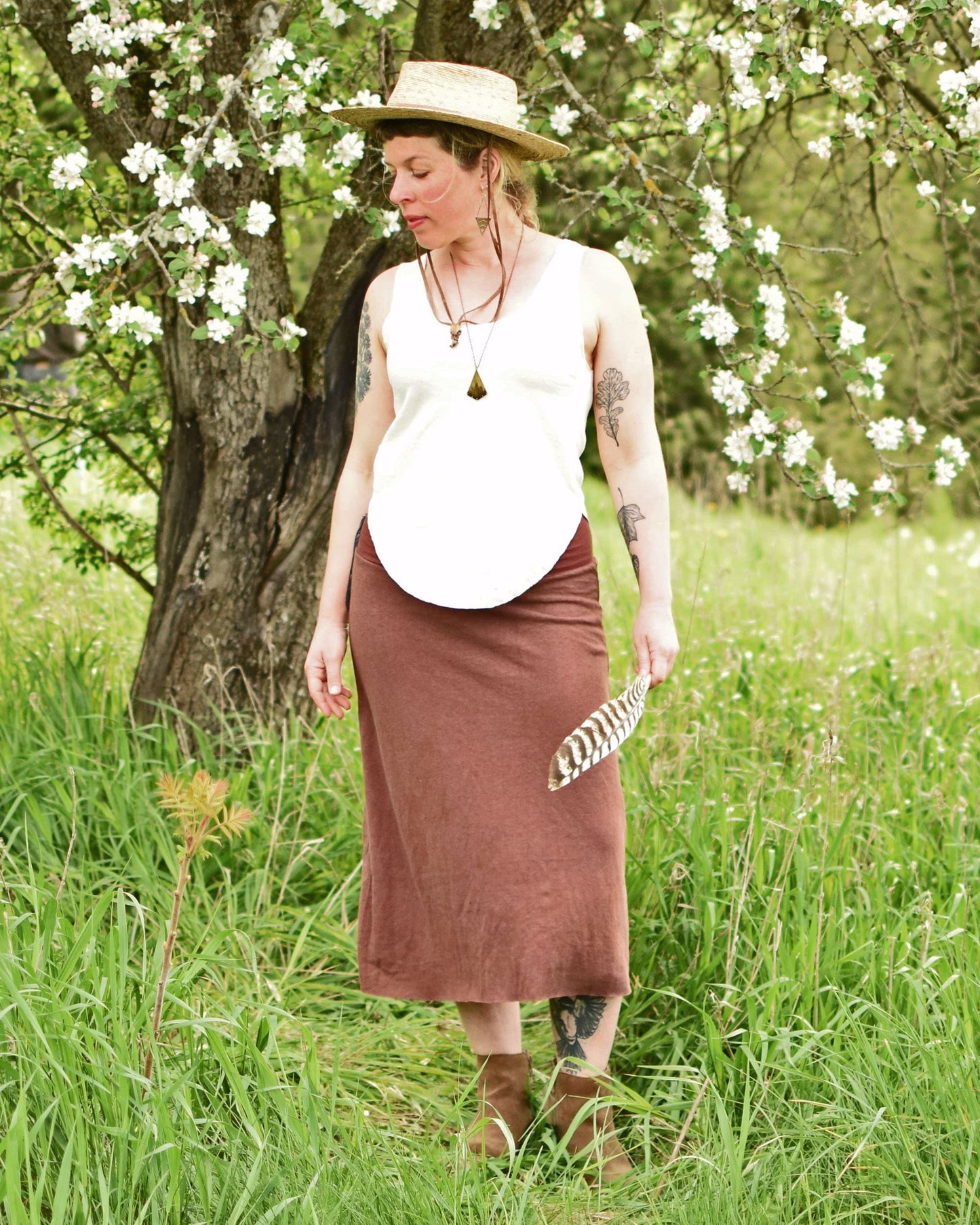 Hemp Essential Midi Skirt