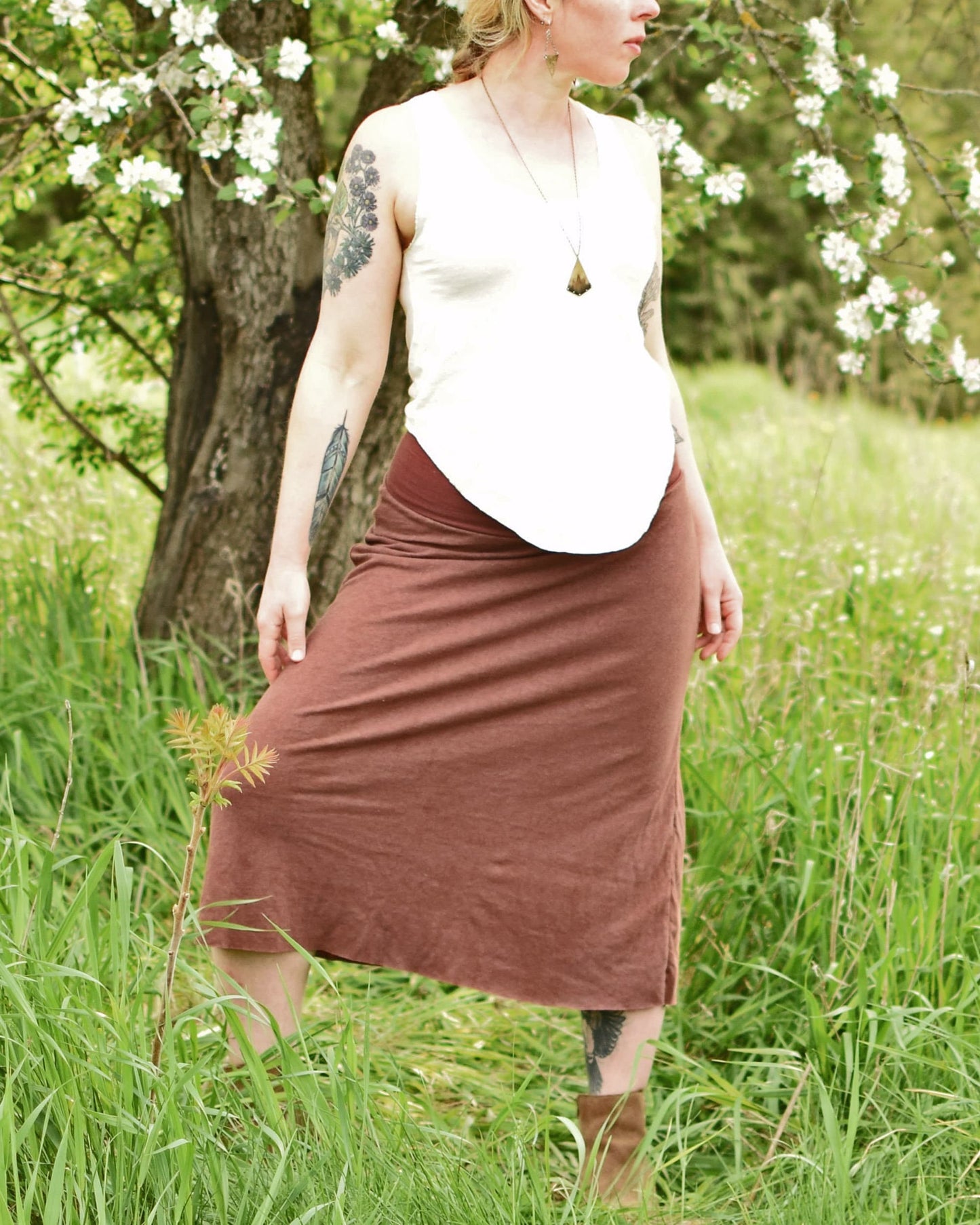 Hemp Essential Midi Skirt