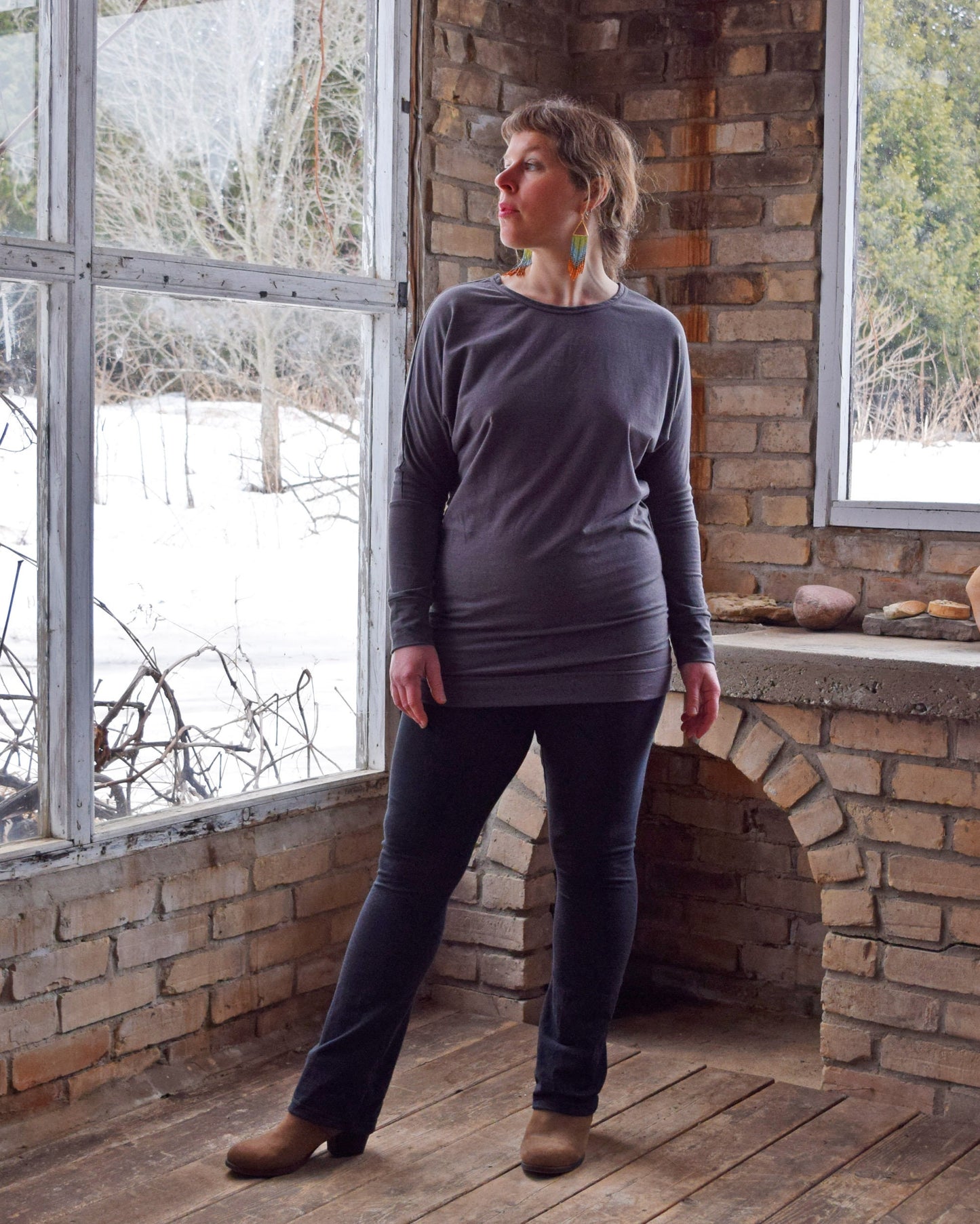 Hemp Batwing Tunic: Long Sleeve