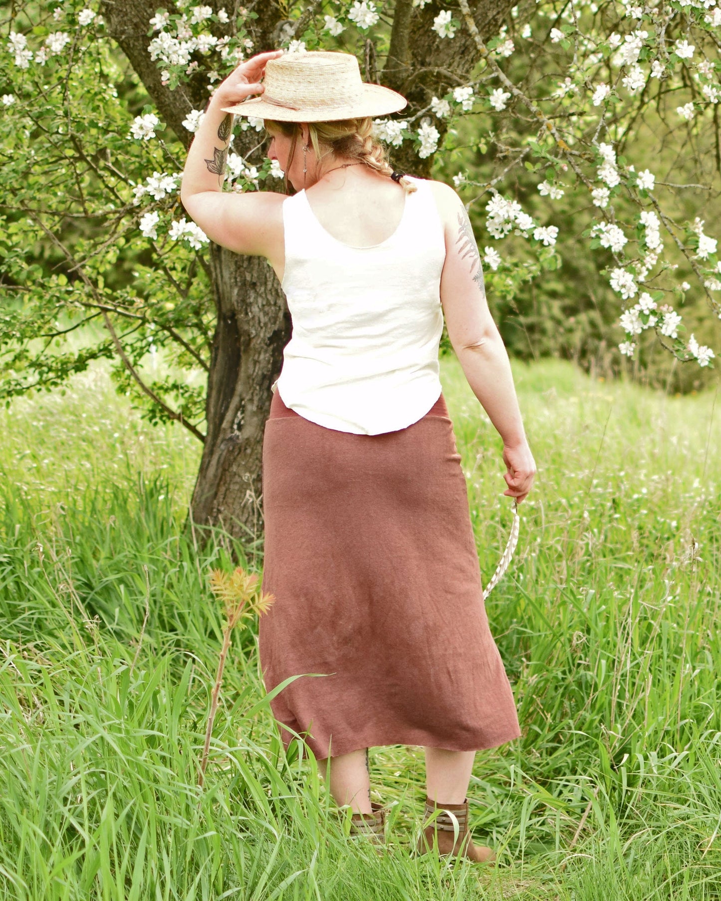Hemp Essential Midi Skirt