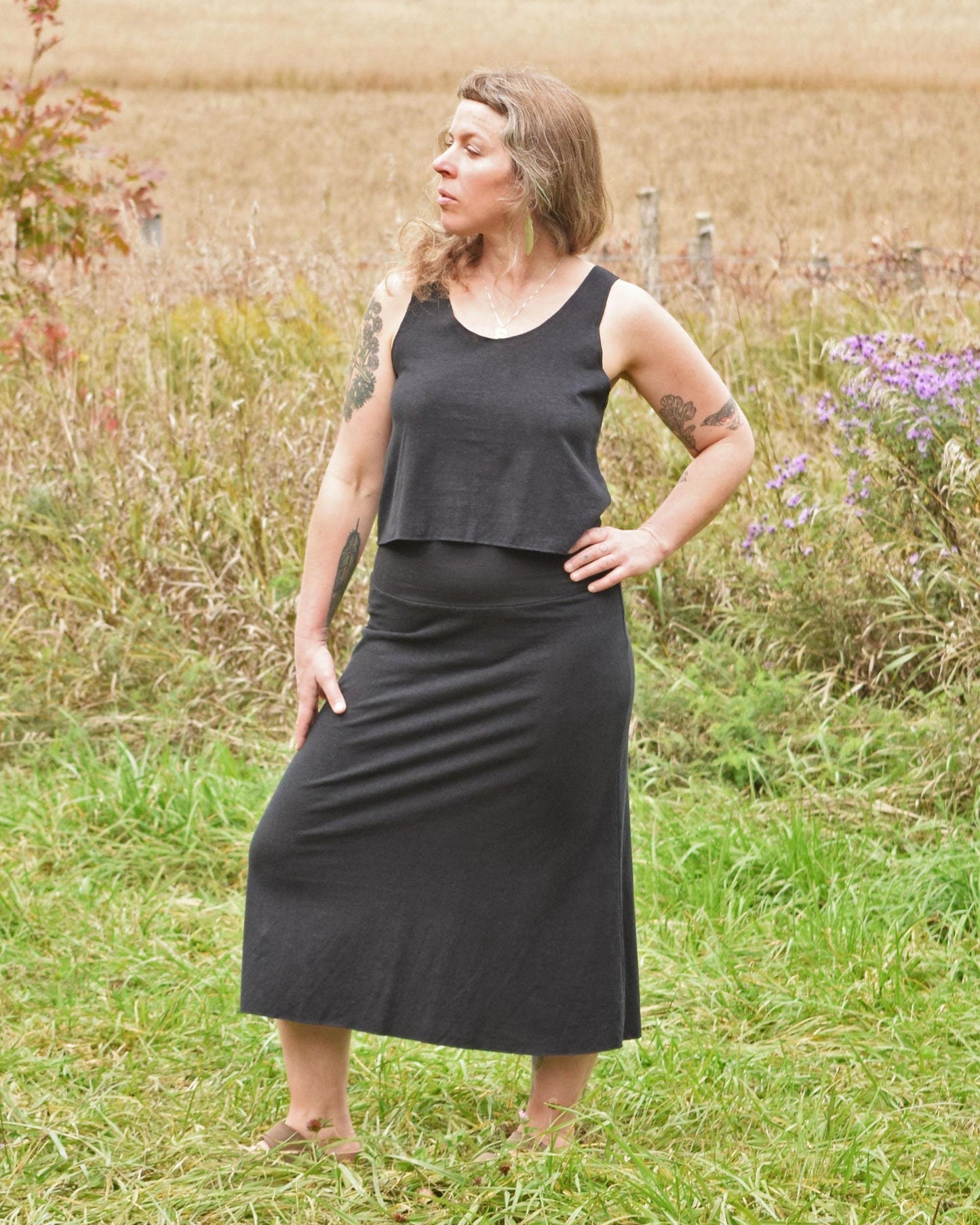 Hemp Essential Midi Skirt