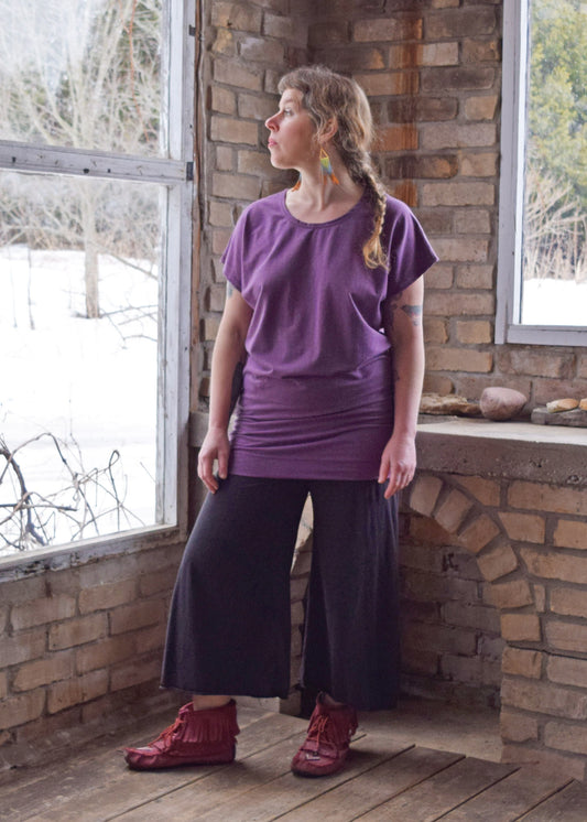 Hemp Batwing Tunic: Short Sleeve