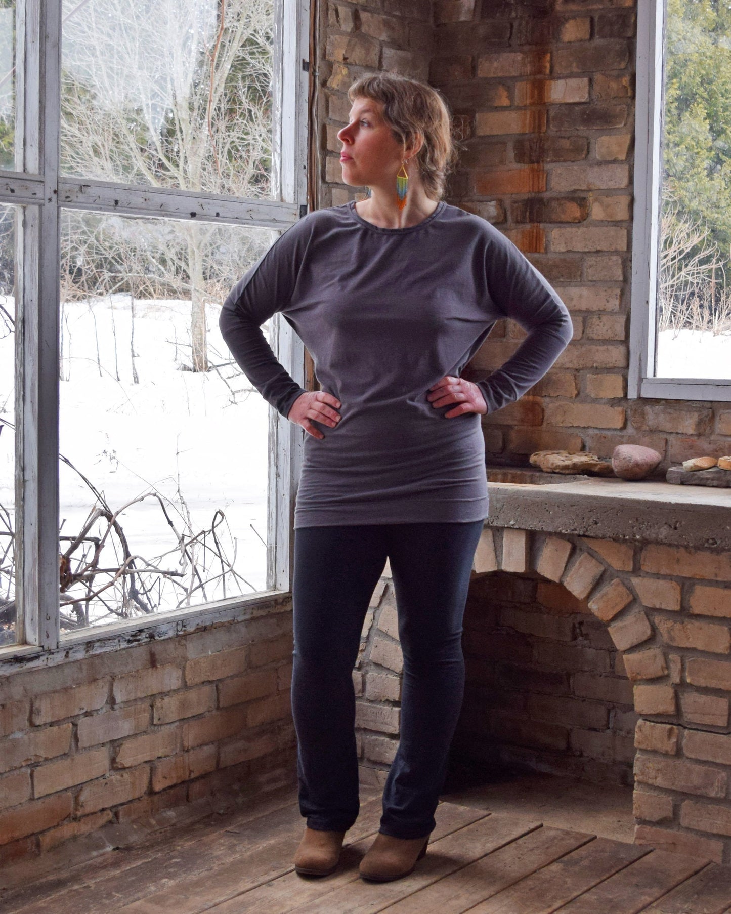 Hemp Batwing Tunic: Long Sleeve