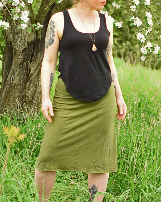 Hemp Essential Knee Length Skirt